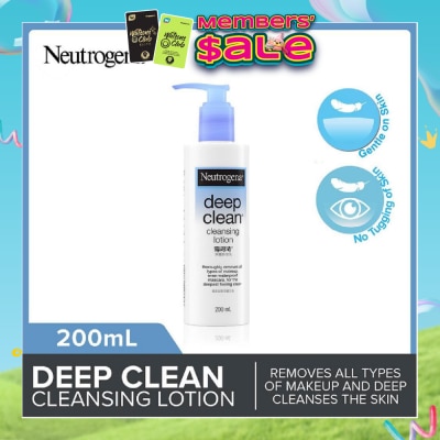 NEUTROGENA - Deep Clean Cleansing Lotion (Removes All Types Of Make-Up Even Accumulated Skin Impurities) 200ml