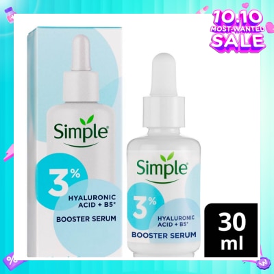 SIMPLE Booster Serum 3% Hyaluronic Acid And B5 (Make Dry Skin And Sensitive Skin Instantly Softer) 30ml (Expiry: Jul`2026)