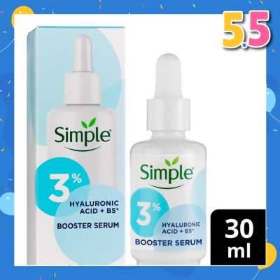 SIMPLE Booster Serum 3% Hyaluronic Acid And B5 (Make Dry Skin And Sensitive Skin Instantly Softer) 30ml