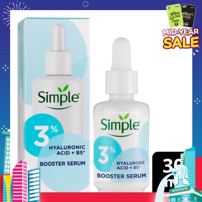 SIMPLE Booster Serum 3% Hyaluronic Acid And B5 (Make Dry Skin And Sensitive Skin Instantly Softer) 30ml