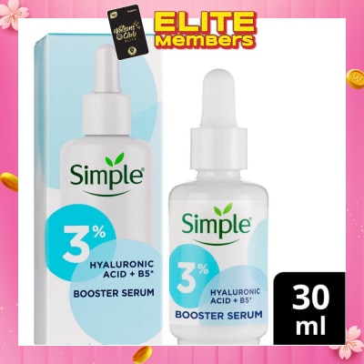 SIMPLE Booster Serum 3% Hyaluronic Acid And B5 (Make Dry Skin And Sensitive Skin Instantly Softer) 30ml (Expiry: Jul`2026)