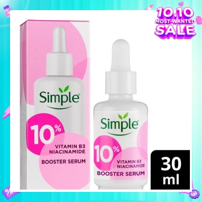 SIMPLE Booster Serum 10% Niacinamide (Vitamin B3) Deeply Hydrates And Softens Even Dry Skin 30ml (Expiry: Jun`2026)