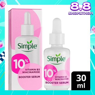 SIMPLE Booster Serum 10% Niacinamide (Vitamin B3) Deeply Hydrates And Softens Even Dry Skin 30ml