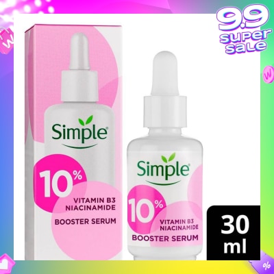 SIMPLE Booster Serum 10% Niacinamide (Vitamin B3) Deeply Hydrates And Softens Even Dry Skin 30ml
