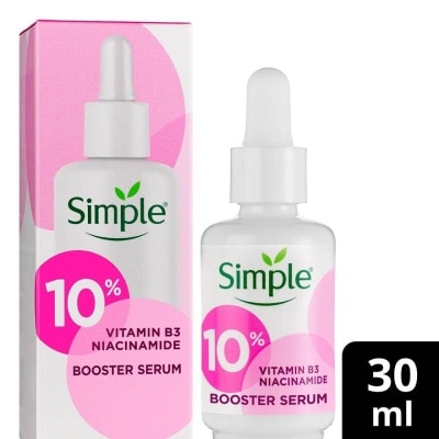 SIMPLE Booster Serum 10% Niacinamide (Vitamin B3) Deeply Hydrates And Softens Even Dry Skin 30ml