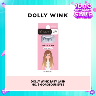 DOLLY WINK Easy Lash 09 Gorgeous Eyes (Tail Lash) 1 Pair