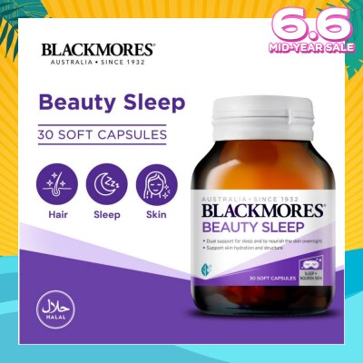 BLACKMORES Beauty Sleep Soft Capsule (Support Good Sleep + Skin Hydration) 30s
