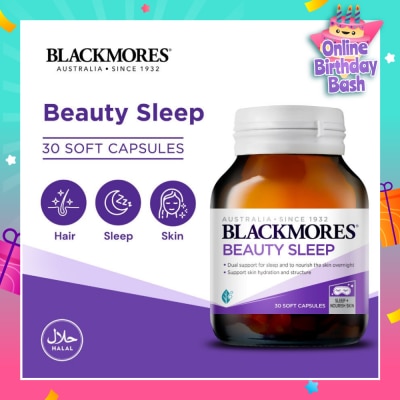 BLACKMORES Beauty Sleep Soft Capsule (Support Good Sleep + Skin Hydration) 30s