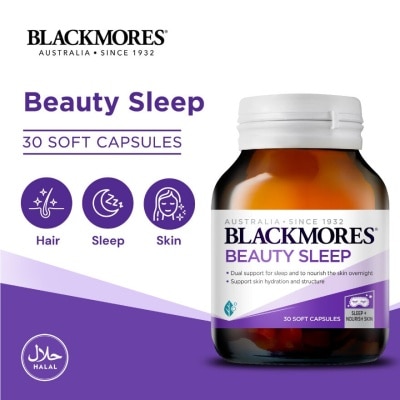 BLACKMORES Beauty Sleep Soft Capsule (Support Good Sleep + Skin Hydration) 30s