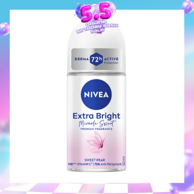 NIVEA - Miracle Sweet RO (Contains With 10X Vitamin C For Bright And Silky Smooth Underarms And Lasting Premium Perfumed Fragrance) 50ml
