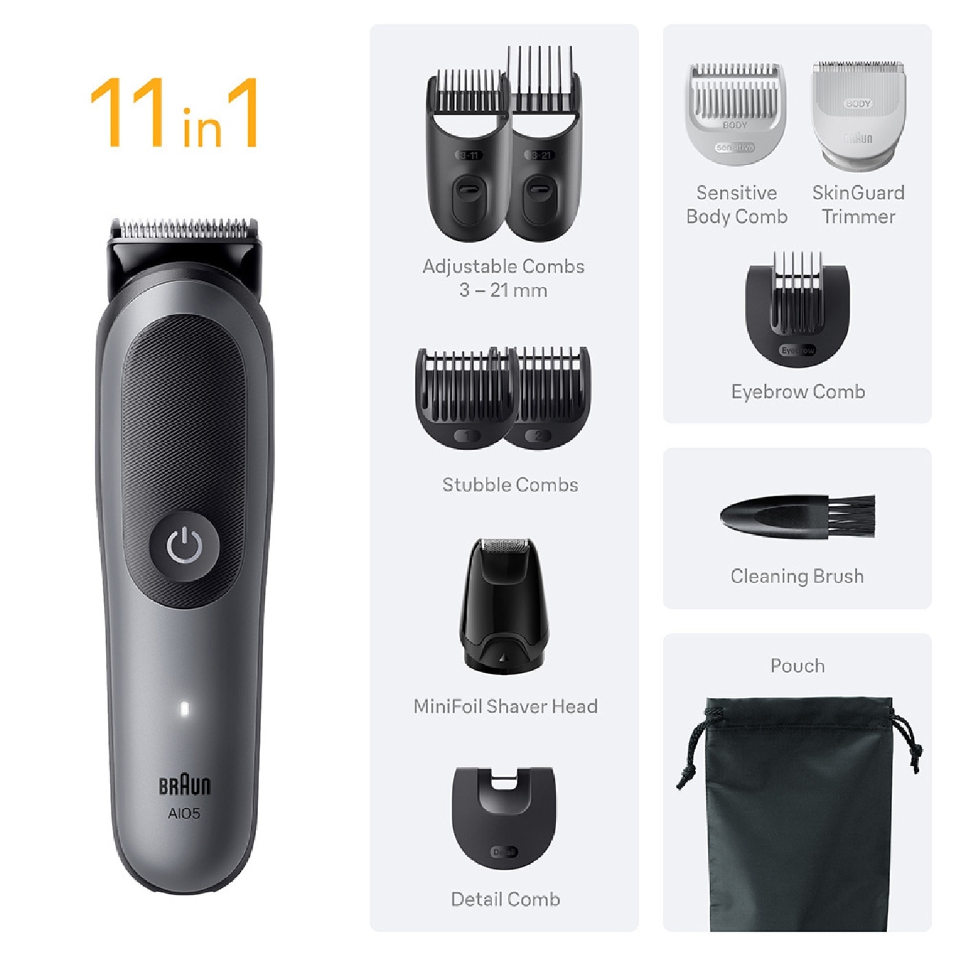 Series 5 AIO 5560 Aqua Grip 11-in-1 Multi Grooming Trimmer 1s