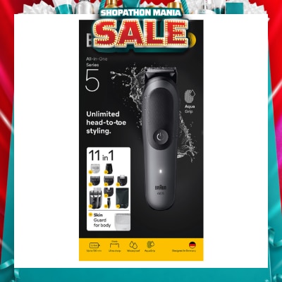 BRAUN - Series 5 AIO 5560 Aqua Grip 11-in-1 Multi Grooming Trimmer 1s