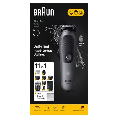 BRAUN - Series 5 AIO 5560 Aqua Grip 11-in-1 Multi Grooming Trimmer 1s