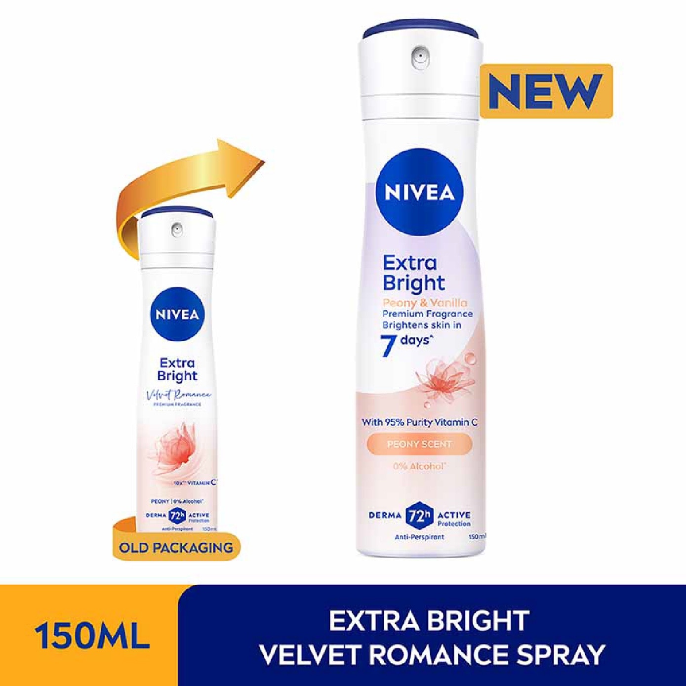 Velvet Romance Spray (Contains With 10X Vitamin C For Bright And Silky Smooth Underarms And Lasting Premium Perfumed Fragrance) 150ml