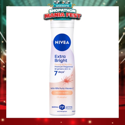 NIVEA - Velvet Romance Spray (Contains With 10X Vitamin C For Bright And Silky Smooth Underarms And Lasting Premium Perfumed Fragrance) 150ml