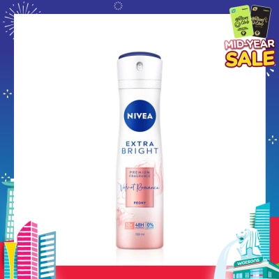 NIVEA Velvet Romance Spray (Contains With 10X Vitamin C For Bright And Silky Smooth Underarms And Lasting Premium Perfumed Fragrance) 150ml