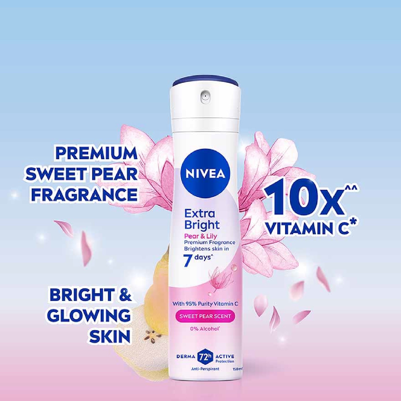 Miracle Sweet Spray (Contains With 10X Vitamin C For Bright And Silky Smooth Underarms And Lasting Premium Perfumed Fragrance) 150ml