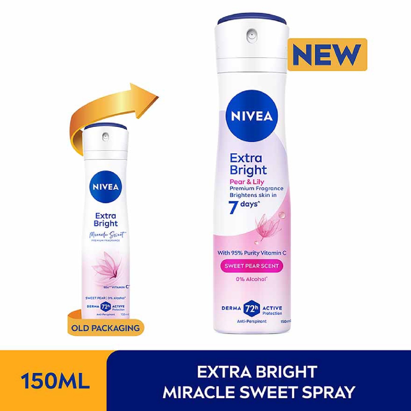 Miracle Sweet Spray (Contains With 10X Vitamin C For Bright And Silky Smooth Underarms And Lasting Premium Perfumed Fragrance) 150ml