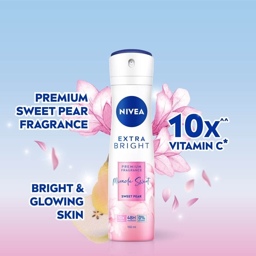 Miracle Sweet Spray (Contains With 10X Vitamin C For Bright And Silky Smooth Underarms And Lasting Premium Perfumed Fragrance) 150ml