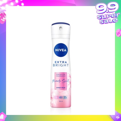 NIVEA Miracle Sweet Spray (Contains With 10X Vitamin C For Bright And Silky Smooth Underarms And Lasting Premium Perfumed Fragrance) 150ml