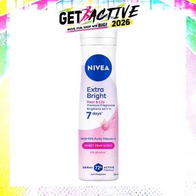 NIVEA - Deodorant Extra Bright Pear & Lily Spray 150ml image