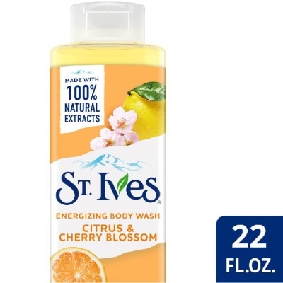 ST IVES Energizing Body Wash Citrus & Cherry Blossom (100% Natural Citrus And Cherry Blossom Extracts) 650ml