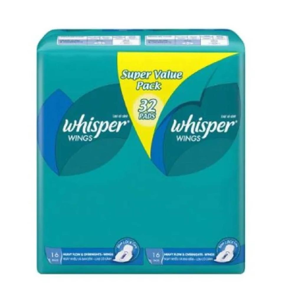 Heavy and Overnight Flow with Wings Sanitary Napkins 32pads