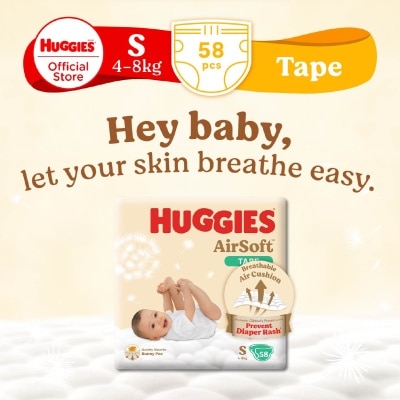 HUGGIES Huggies Airsoft Tape Size S (for 4kg to 8kg) 58s image