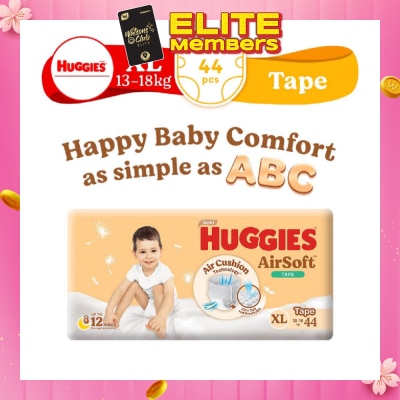 HUGGIES Huggies Airsoft Tape Size XL (for 13kg to 18kg) 44s