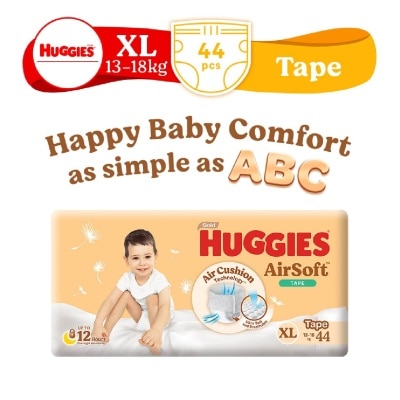 HUGGIES Huggies Airsoft Tape (Size XL, 13-18kg) 44s