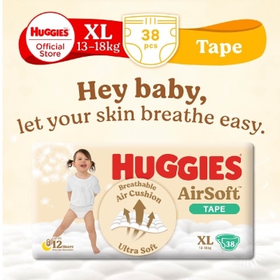 HUGGIES Huggies Airsoft Tape Size XL (for 13kg to 18kg) 38s image