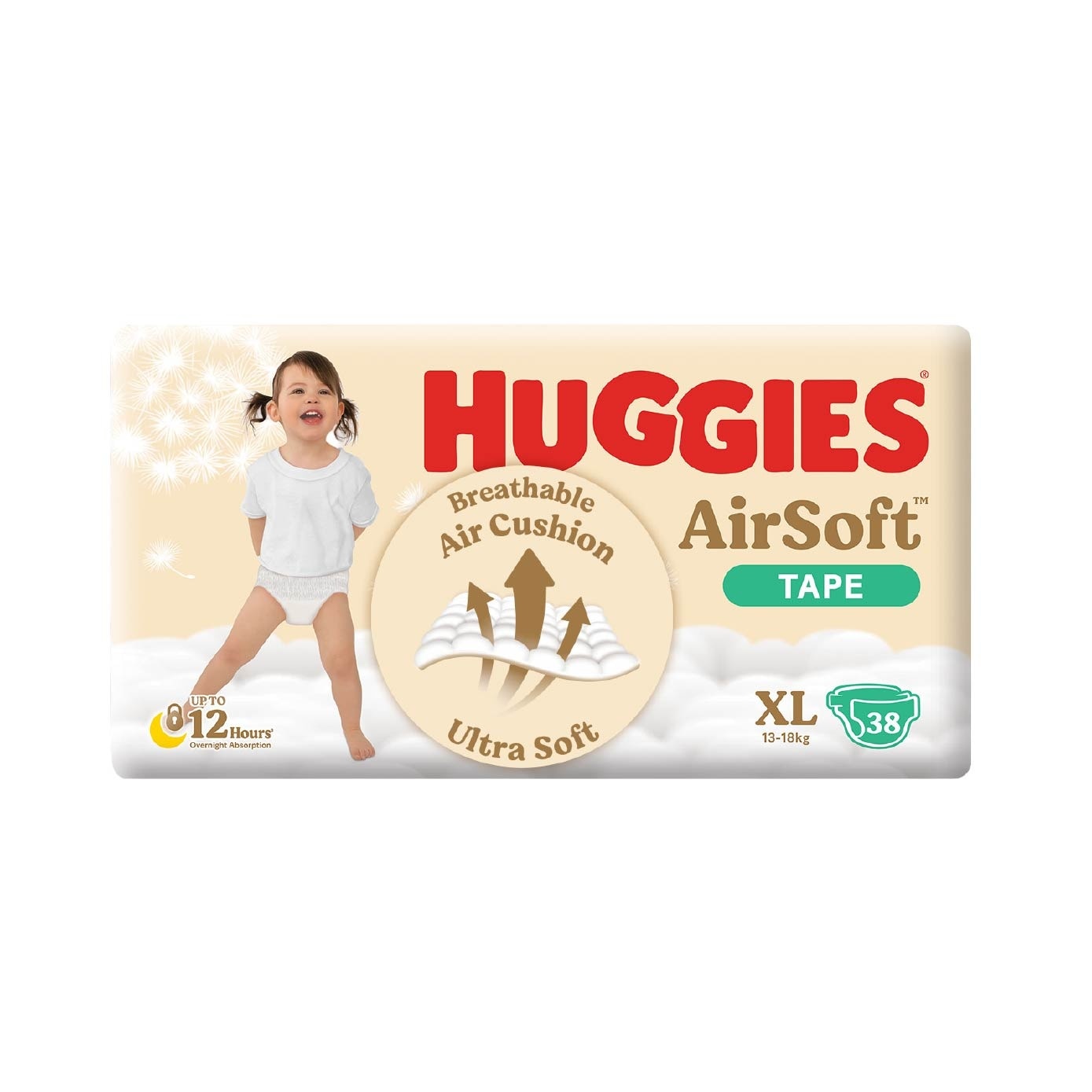 Huggies Airsoft Tape Size XL (for 13kg to 18kg) 38s image