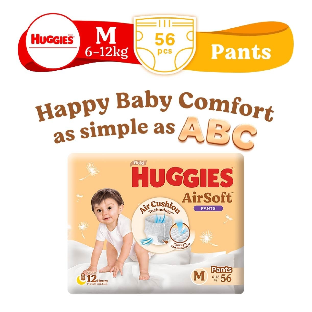 Huggies Airsoft Pants (Size M, 6-12kg) 56s