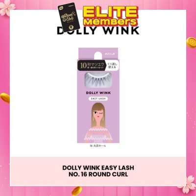 DOLLY WINK Easy Lash 16 Round Curl (Center Lash) 1 Pair
