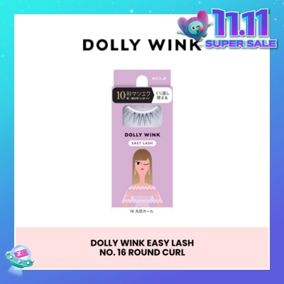 DOLLY WINK Easy Lash 16 Round Curl (Center Lash) 1 Pair