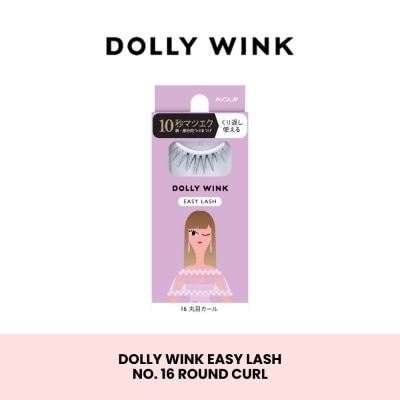 DOLLY WINK Easy Lash 16 Round Curl (Center Lash) 1 Pair