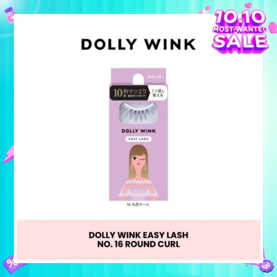 DOLLY WINK Easy Lash 16 Round Curl (Center Lash) 1 Pair
