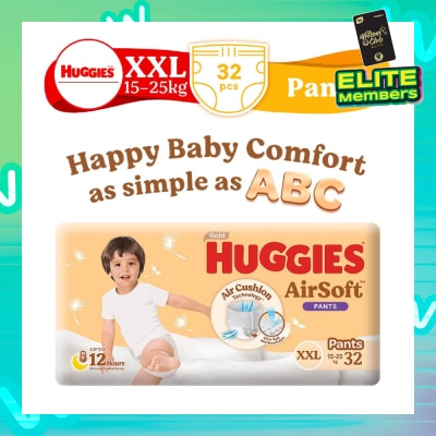 HUGGIES Gold Airsoft Pants Size XXL (For 15kg to 25kg) 32s (Expiry: Feb`2026)