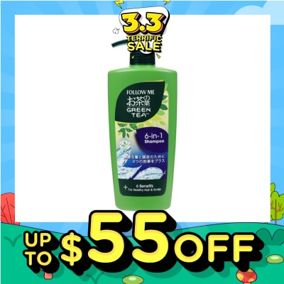 FOLLOW ME Green Tea 6 in 1 Shampoo 650ml