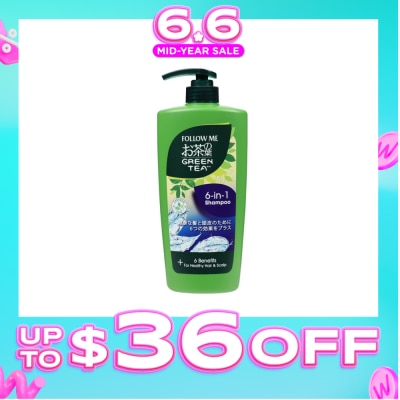 FOLLOW ME - Green Tea 6 in 1 Shampoo 650ml