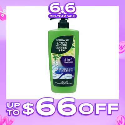 FOLLOW ME - Green Tea 6 in 1 Shampoo 650ml
