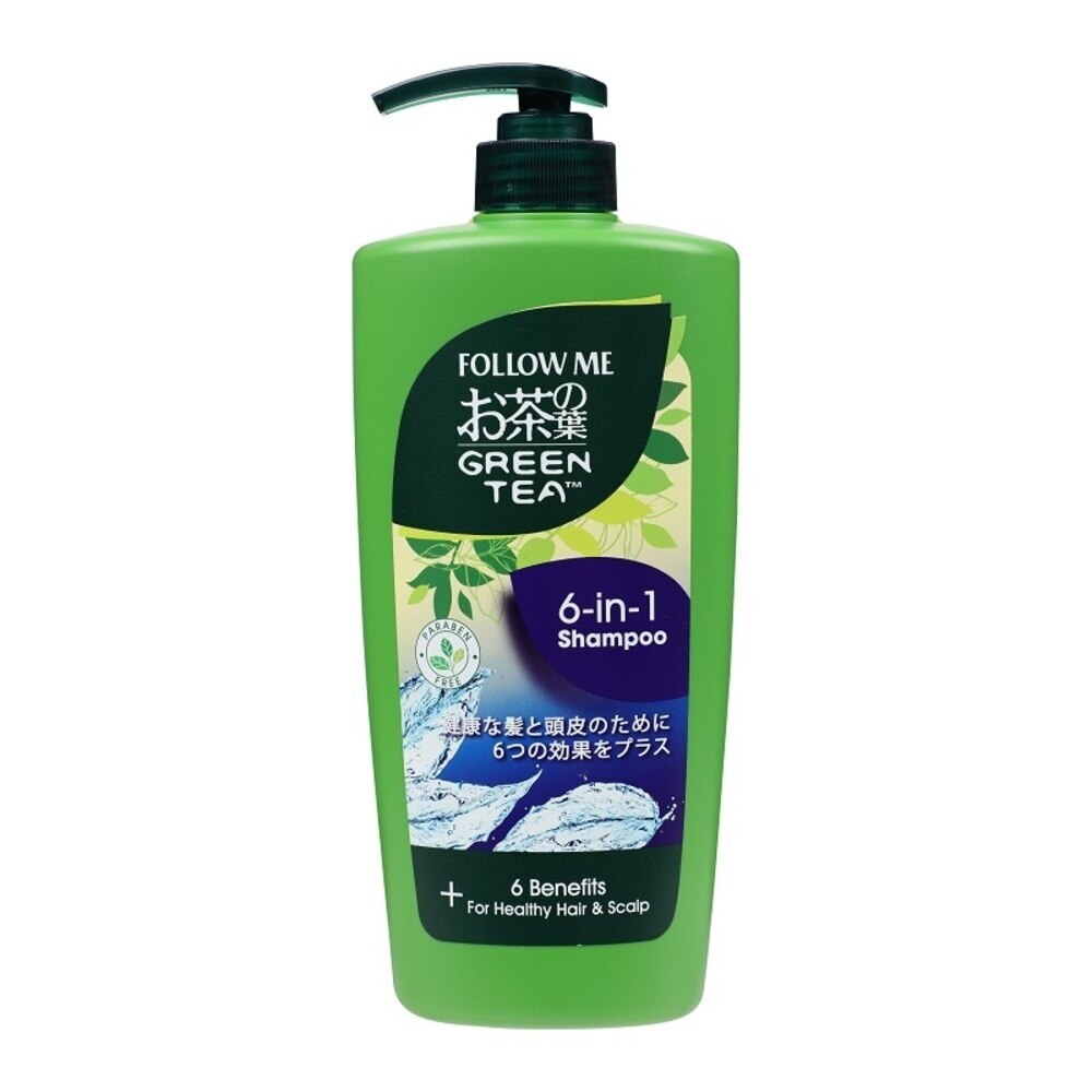 【6個セット】 THE SHAMPOO FOLLOW ME Green Tea 6 in 1 Shampoo 650ml | Shampoo & Conditioner