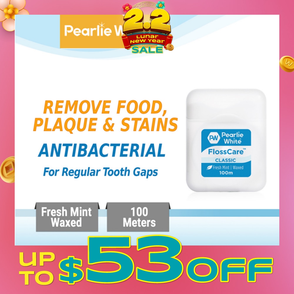 Pearlie White FlossCare Classic Fresh Mint Dental Floss 100m