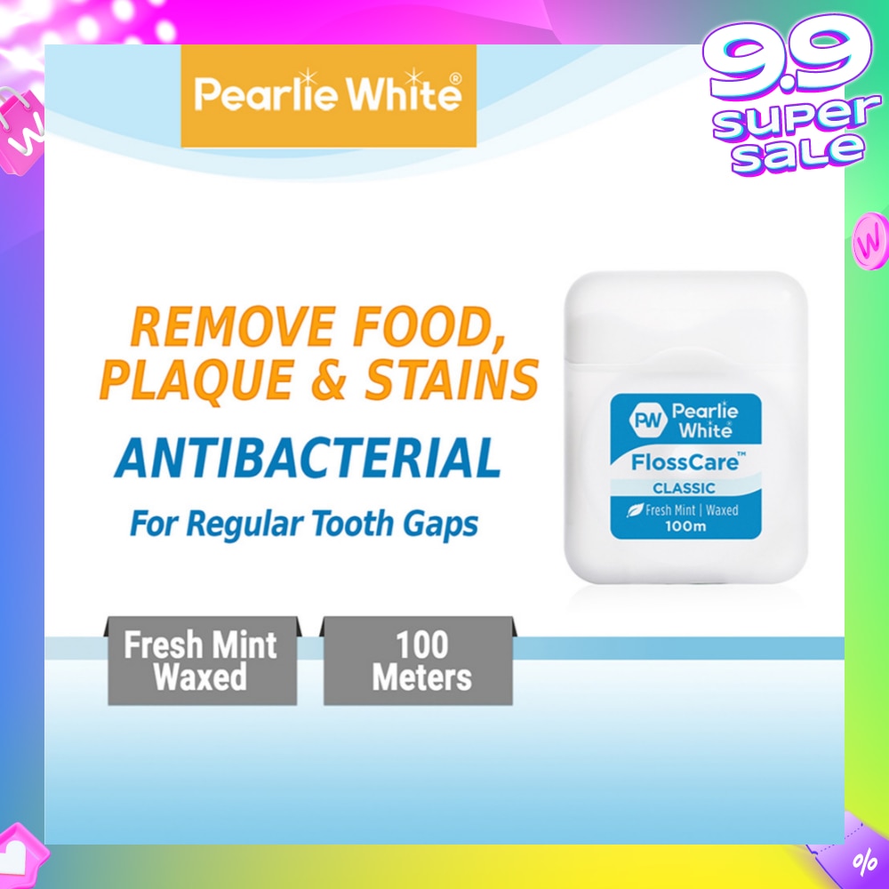 Pearlie White FlossCare Classic Fresh Mint Dental Floss 100m