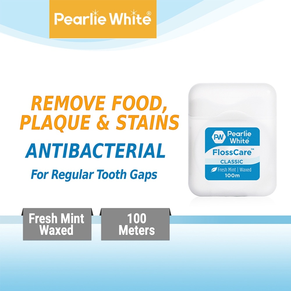 Pearlie White FlossCare Classic Fresh Mint Dental Floss 100m