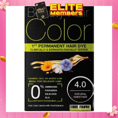 BEAUTY HAIR COLOR Permanent Hair Dye 4.0 Natural Chestnut 160ml