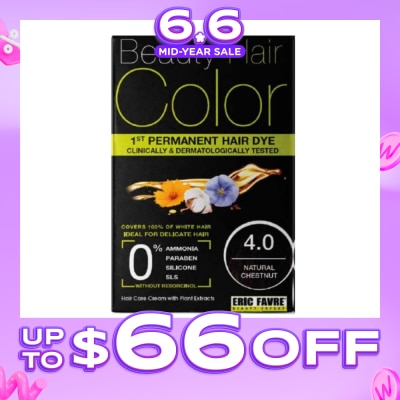 BEAUTY HAIR COLOR - Permanent Hair Dye 4.0 Natural Chestnut 160ml