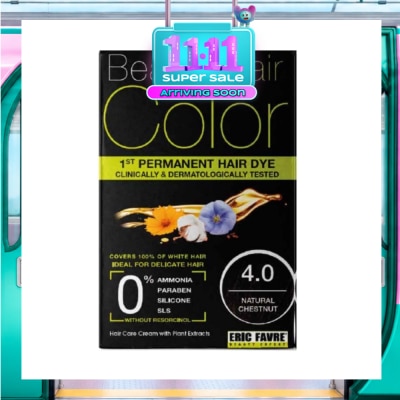 BEAUTY HAIR COLOR Permanent Hair Dye 4.0 Natural Chestnut 160ml image