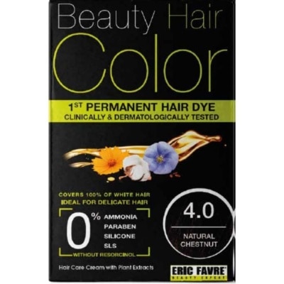 BEAUTY HAIR COLOR Permanent Hair Dye 4.0 Natural Chestnut 160ml