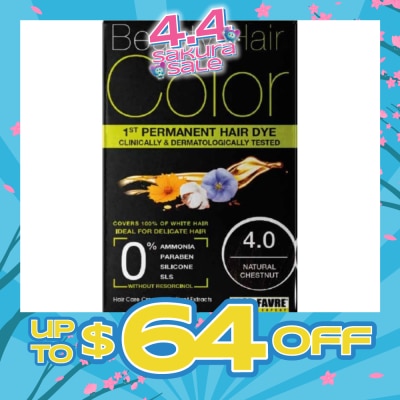 BEAUTY HAIR COLOR - Permanent Hair Dye 4.0 Natural Chestnut 160ml